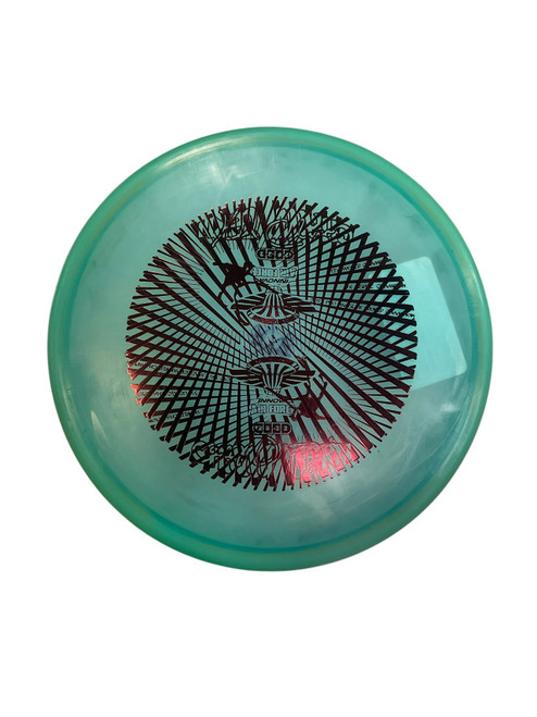 Vist Large View of Product Image Which is Used Innova CHAMP XD+ Disc Golf Putter Carolina Blue 175g