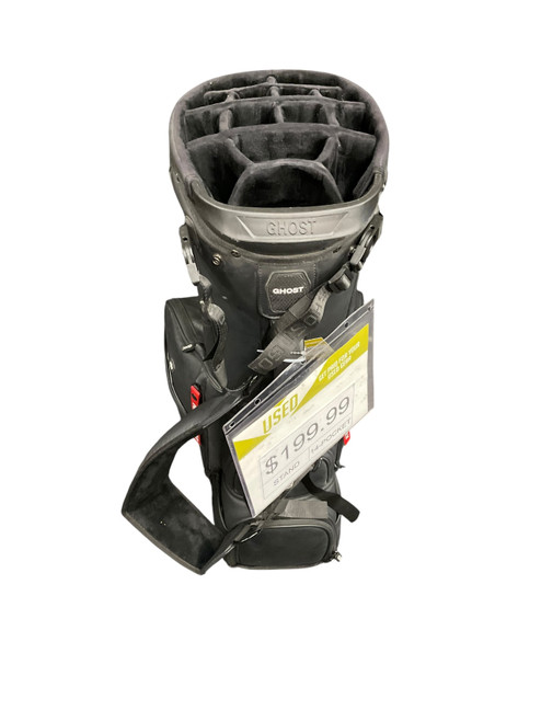 Vist Large View of Product Image Which is Used GHOST GOLF BLACK 14-POCKET STAND BAG Mens Stand Bag Black