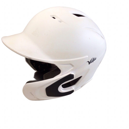 Vist Large View of Product Image Which is Used Victus BATTING HELMET 7 - 7 6/8 Batting Helmet No Mask White LG