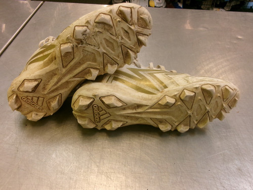Vist Large View of Product Image Which is Used Adidas Adult FB Cleats White Senior 5.5
