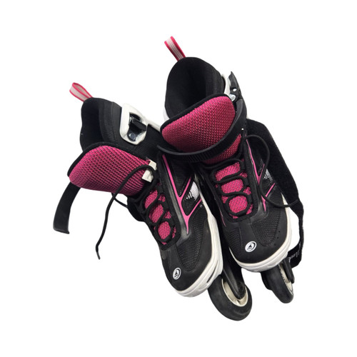 Vist Large View of Product Image Which is Used Rollerblade INLINE SKATES ADJ2-5 Junior Rec Fitness Skates Pink Adjustable