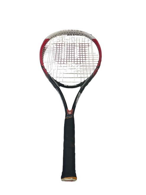 Vist Large View of Product Image Which is Used Wilson FEDERER Adult Tennis Racquet Red Unknown