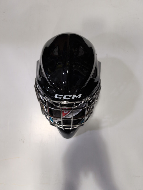 Vist Large View of Product Image Which is Used CCM AXIS F9 Senior Goalie Helmet/Mask Black XS