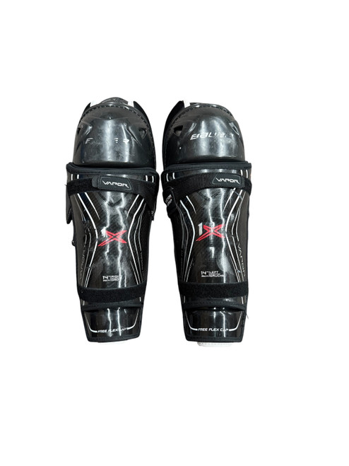 Vist Large View of Product Image Which is USED BAUER VAPOR 1X SENIOR 14” HOCKEY SHINGUARDS
