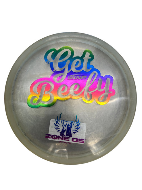 Vist Large View of Product Image Which is Used Discraft GET BEEFY Disc Golf Mid Range White