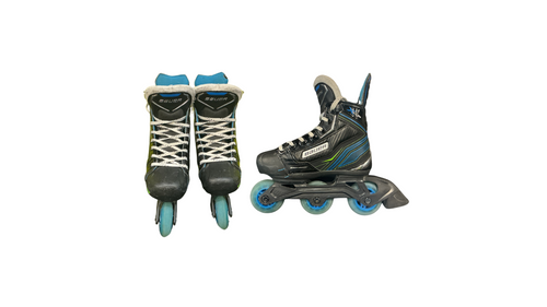 Vist Large View of Product Image Which is Used Bauer XLP Junior Roller Quad Skates Black Adjustable