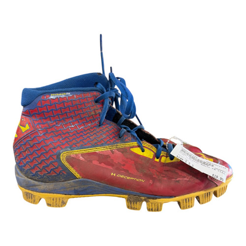 Vist Large View of Product Image Which is Used Under Armour Adult FB Cleats Red Senior 5.5