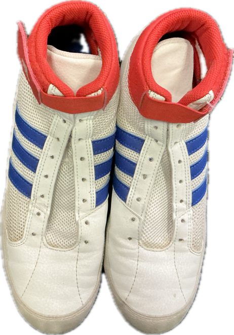 Vist Large View of Product Image Which is Used Adidas Wrestling Shoes White Senior 7.5