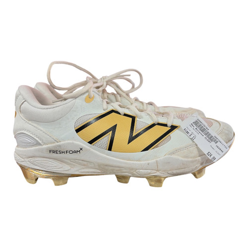 Vist Large View of Product Image Which is Used New Balance CLEAT BB/SB Cleats White Senior 11