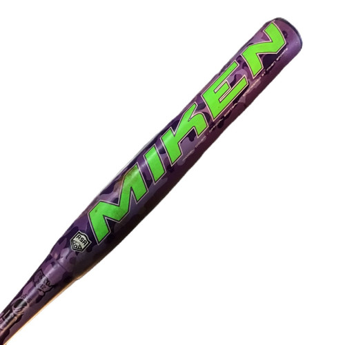 Vist Large View of Product Image Which is Used Miken DIC19M Slowpitch Softball Purple Bat 34"