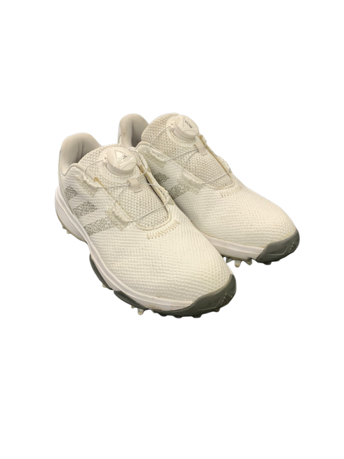 Vist Large View of Product Image Which is Used Adidas Jr Golf Shoes White Junior 04.5