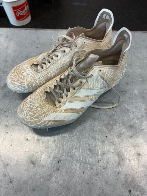 Vist Large View of Product Image Which is Used Adidas Adult FB Cleats White Senior 11