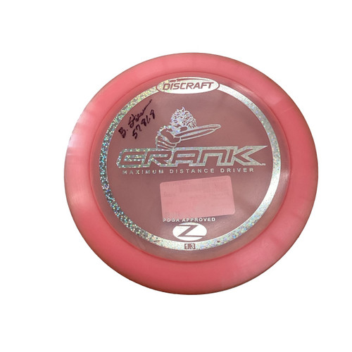 Vist Large View of Product Image Which is Used Discraft Z CRANK Disc Golf Driver Pink