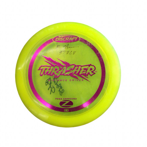 Vist Large View of Product Image Which is Used Discraft Z THRASHER Disc Golf Driver Yellow