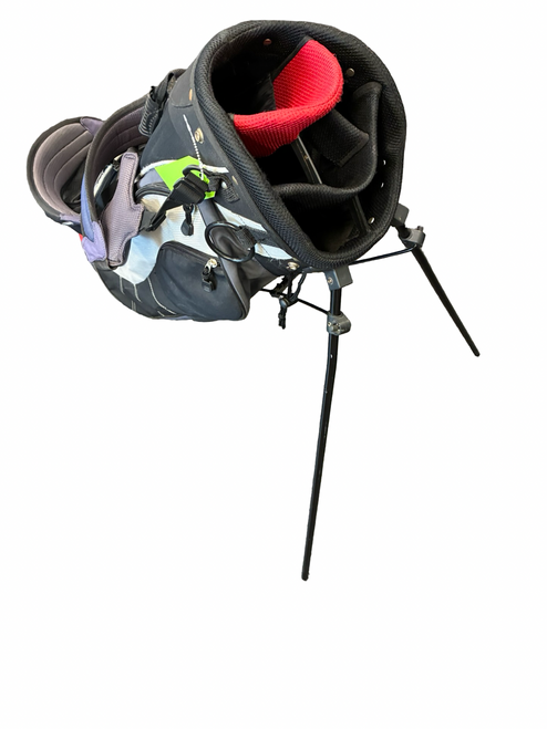 Vist Large View of Product Image Which is Used Wilson 6 WAY STAND BAG Mens Stand Bag Black