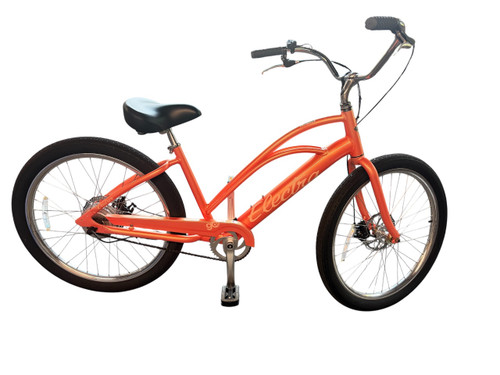 Vist Large View of Product Image Which is Used Electra TOWNIE GO Cruiser Bike Womens Pink 17-18" - MD  Frame