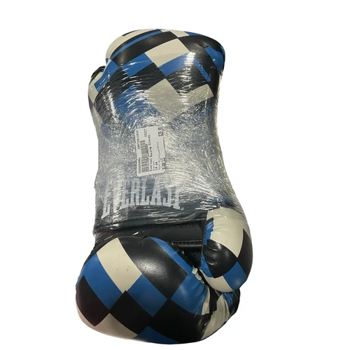 Vist Large View of Product Image Which is Used Everlast Boxing Gloves White/Black/Royal LG