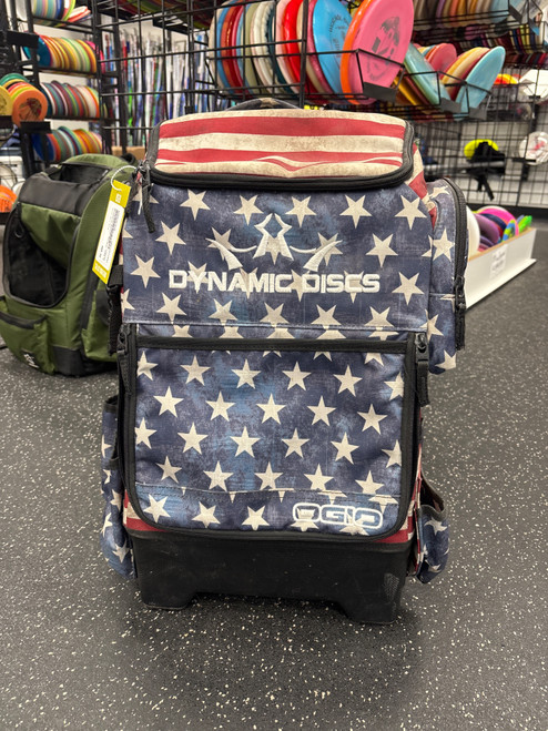 Vist Large View of Product Image Which is Used Dynamic Discs Disc Golf Backpack Navy Blue