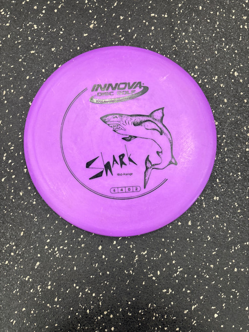 Vist Large View of Product Image Which is Used Innova DX SHARK Disc Golf Mid Range Purple