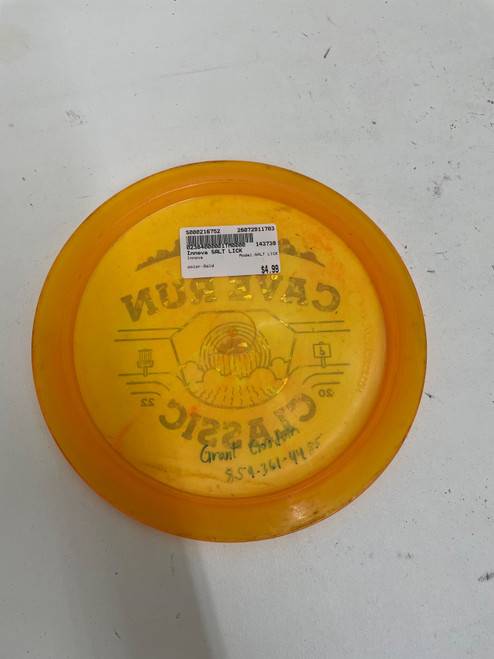 Vist Large View of Product Image Which is Used Innova SALT LICK Disc Golf Driver Gold