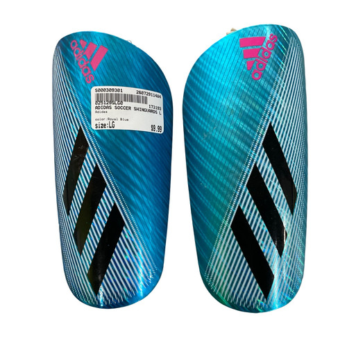 Vist Large View of Product Image Which is Used Adidas Soccer Shin Guards Adult Royal Blue LG