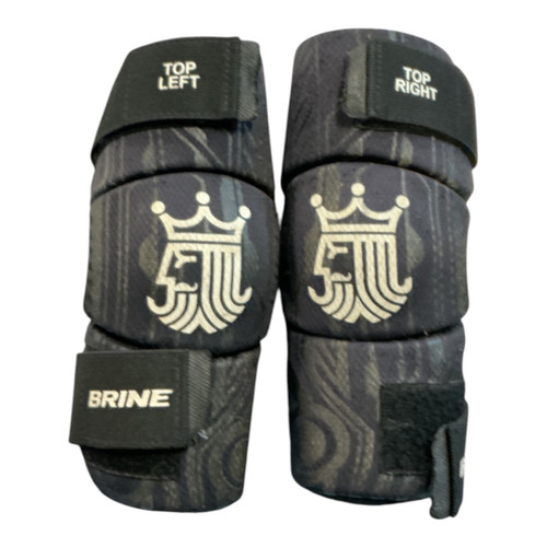 Vist Large View of Product Image Which is Used Brine ARM GUARDS Lacrosse Arm Pads/Guards Black MD