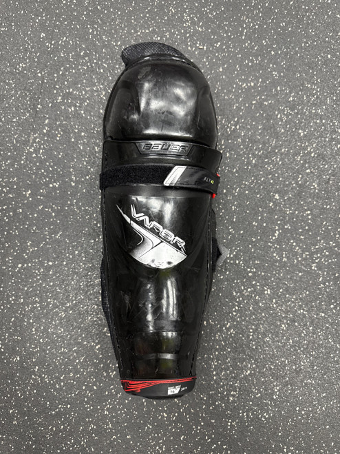 Vist Large View of Product Image Which is Used Bauer VAPOR FLY40 Intermediate Shin Guards Black 14"
