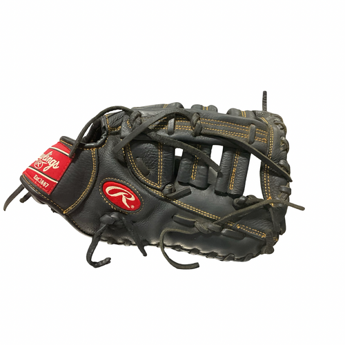 Vist Large View of Product Image Which is Used Rawlings RENEGADE 1B MITT BB/SB First Base RH Throw Black 12 1/2"