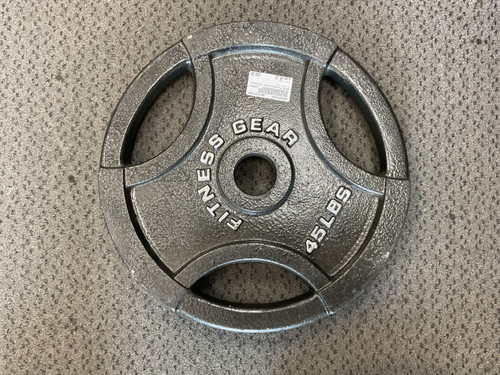 Vist Large View of Product Image Which is Used Fitness Gear Olympic Plate (Each) Grey 45 lb