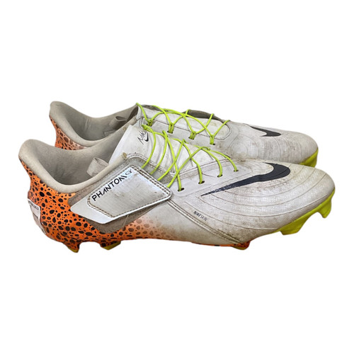 Vist Large View of Product Image Which is Used Nike Adult FB Cleats Orange And White Senior 10.5