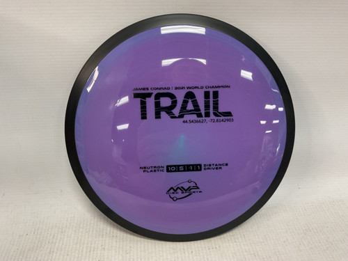 Vist Large View of Product Image Which is Used MVP TRAIL Disc Golf Driver Purple