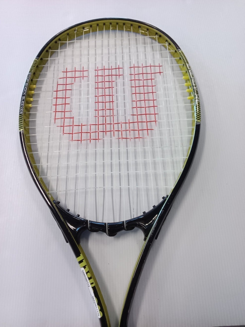 Vist Large View of Product Image Which is Used Wilson ENERGY XL Adult Tennis Racquet Black 4 1/4"