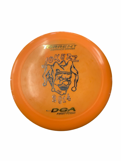 Vist Large View of Product Image Which is Used DGA TORRENT JOKERZ Disc Golf Driver Orange