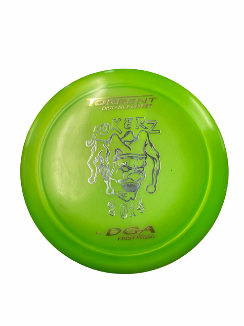 Vist Large View of Product Image Which is Used DGA TORRENT JOKERZ Disc Golf Driver Lime Green