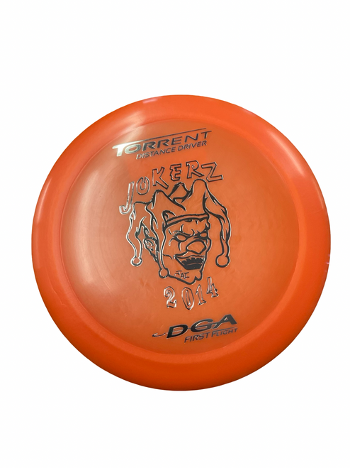 Vist Large View of Product Image Which is Used DGA TORRENT JOKERZ Disc Golf Driver Orange