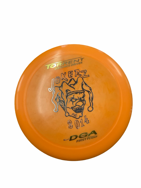 Vist Large View of Product Image Which is Used DGA TORRENT JOKERZ Disc Golf Driver Orange