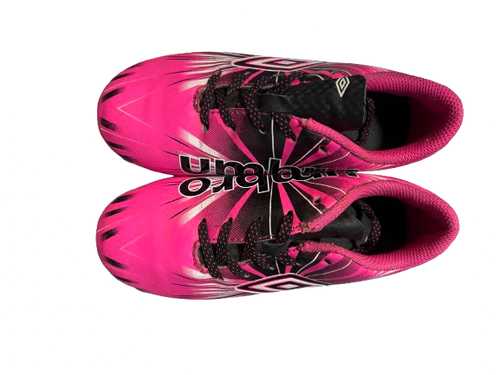 Vist Large View of Product Image Which is Used Umbro Soccer Cleats Pink Youth 12.0
