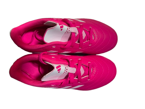 Vist Large View of Product Image Which is Used Adidas Soccer Cleats Pink And White Youth 13.0