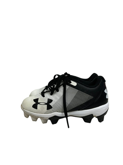 Vist Large View of Product Image Which is Used Under Armour Leadoff Low Youth 10 BB/SB Cleats Black And White 