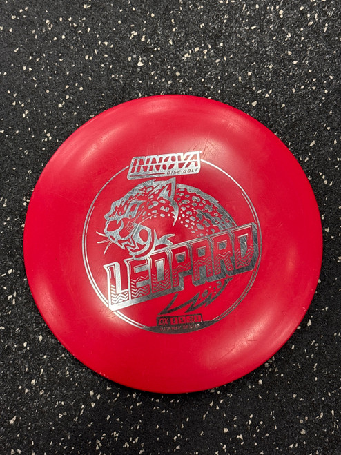 Vist Large View of Product Image Which is Used Innova DX LEOPARD Disc Golf Driver Red