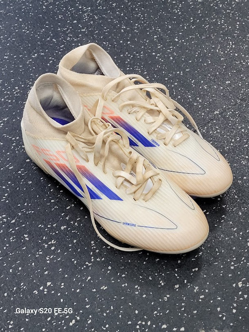 Vist Large View of Product Image Which is Used Adidas F50 Soccer Cleats White Senior 7