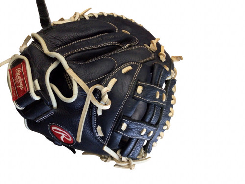 Vist Large View of Product Image Which is Used Rawlings CM SHOUT OUT BB/SB Catchers RH Throw Black 31 1/2"