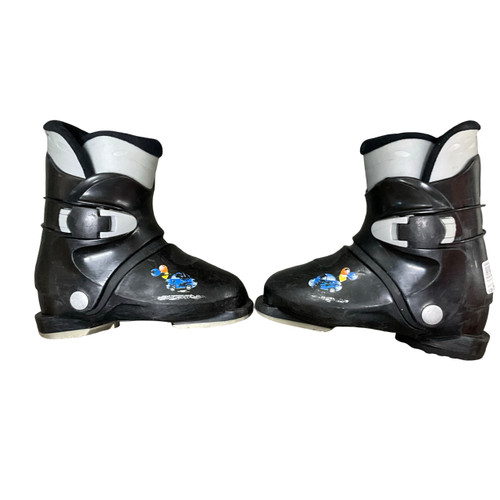 Vist Large View of Product Image Which is Used Rossignol R18 Boys DH Ski Boot Black 205 MP - J01