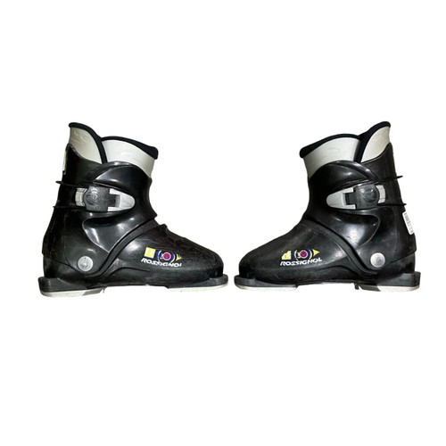 Vist Large View of Product Image Which is Used Rossignol R18 Boys DH Ski Boot Black 225 MP - J04.5 - W5.5
