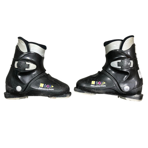 Vist Large View of Product Image Which is Used Rossignol R18 Boys DH Ski Boot Black 225 MP - J04.5 - W5.5