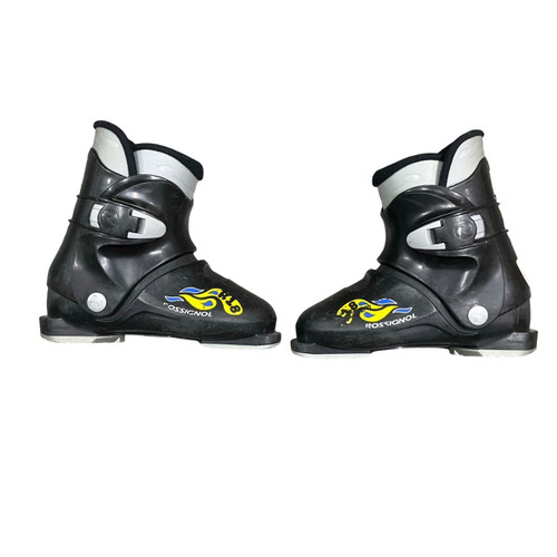 Vist Large View of Product Image Which is Used Rossignol R18 Boys DH Ski Boot Black 225 MP - J04.5 - W5.5