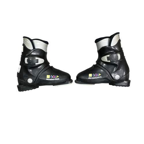 Vist Large View of Product Image Which is Used Rossignol R18 Boys DH Ski Boot Black 205 MP - J01