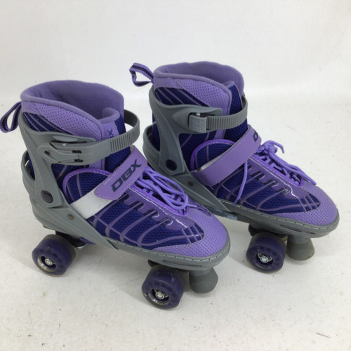 Vist Large View of Product Image Which is Used DBX AJUSTABLE WOMEN 5-8 QUAD SKATE Senior Roller Quad Skates Purple Adjustable