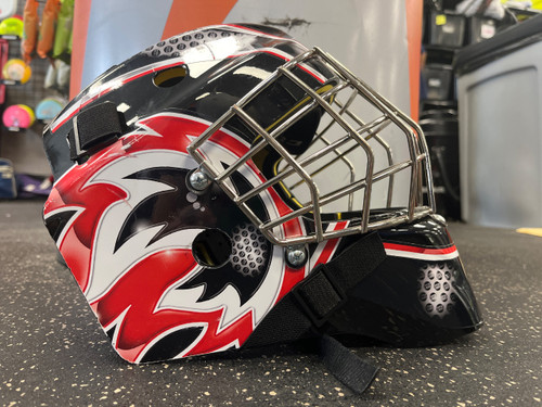 Vist Large View of Product Image Which is Used CCM AXIS 1.5 Junior Goalie Helmet/Mask Black S/M