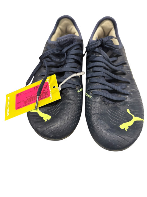 Vist Large View of Product Image Which is Used Puma Soccer Cleats Navy Blue And Yellow Junior 05.5